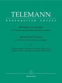 Telemann: Twelve Methodical Sonatas for Flute (Violin) and Continuo Volume 2 published by Barenreiter