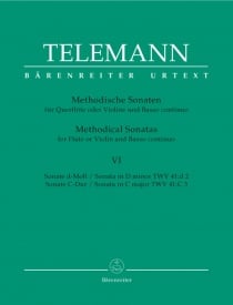 Telemann: Twelve Methodical Sonatas for Flute (Violin) and Continuo Volume 6 published by Barenreiter