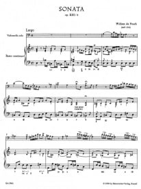 Fesch: Sonata in D Minor Opus 13/4 for Cello published by Barenreiter