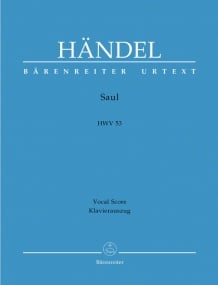 Handel: Saul Oratorio published by Barenreiter Urtext - Vocal Score