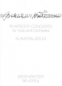 Martinu: Rhapsody-Concerto (1952) for Viola published by Barenreiter