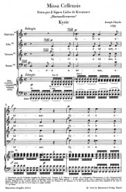 Haydn: Missa Cellensis (Mariazeller-Messe) (HobXXII:8) published by Barenreiter Urtext - Vocal Score
