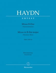 Haydn: Mass in B-flat (Harmonie-Messe) (HobXXII:14) published by Barenreiter Urtext - Vocal Score