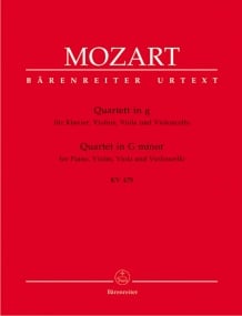 Mozart: Piano Quartet in G minor K478 published by Barenreiter