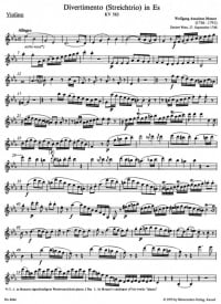 Mozart: Divertimento in Eb (K.563) for String Trio published by Barenreiter
