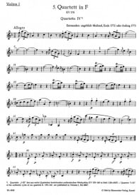 Mozart: 13 Early String Quartets Vol 2 (5-7) published by Barenreiter