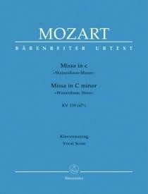 Mozart: Missa solemnis in C minor (K139) (Waisenhaus-Messe) published by Barenreiter Urtext - Vocal Score