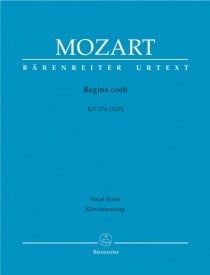 Mozart: Regina Coeli in C (K276) published by Barenreiter Urtext - Vocal Score