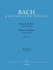Bach: Lutheran Mass in F (BWV 233) published by Barenreiter Urtext - Vocal Score
