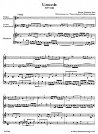 Bach: Double Violin Concerto in D minor BWV1043 published by Barenreiter