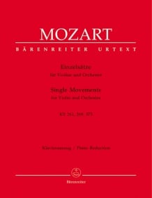 Mozart: Single Movements for Violin published by Barenreiter