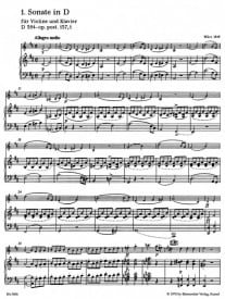 Schubert: 3 Sonatinas Opus 137 for Violin published by Barenreiter