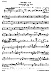 Schubert: String Quartet in A minor (Rosamunde) (D.804) (Op.29), & Quartet Movement in C minor (D.703) published by Barenreiter