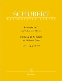 Schubert: Fantasy in C, Op.posth.159 (D.934) for Violin published by Barenreiter