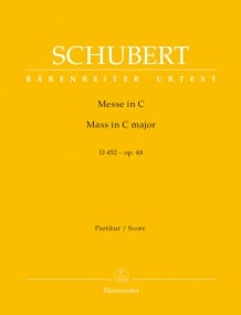 Schubert: Mass in C D452 published by Barenreiter - Full Score