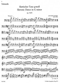 Dvorak: Slavonic Dances Opus 46/3 & 8 for Cello & Piano published by Barenreiter