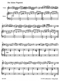 Little Paganini, Etudes for Children Arranged by Bornemann for Violin published by Barenreiter
