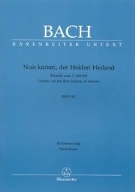 Bach: Cantata No 62: Nun komm, der Heiden Heiland (BWV 62) published by Barenreiter Urtext - Vocal Score