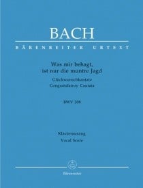 Bach: Cantata No 208: Was mir behagt (BWV 208) published by Barenreiter Urtext - Vocal Score