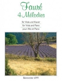 Faure: 4 Melodies for Viola published by Barenreiter