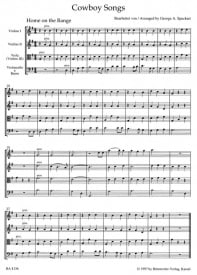 Cowboy Songs for Strings by Speckert published by Barenreiter