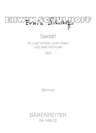 Schulhoff: String Sextet (1920-24) published by Barenreiter - Set of Parts