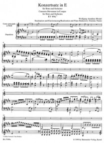 Mozart: Concerto Movement KV494a for Horn published by Barenreiter