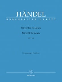 Handel: Utrecht Te Deum (HWV 278) published by Barenreiter Urtext - Vocal Score
