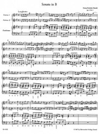 Handel: Two Trio Sonatas Opus 5 published by Barenreiter