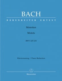 Bach: Motets (6) (BWV 225-230) published by Barenreiter Urtext - Vocal Score