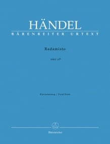 Handel: Radamisto (HWV 12b) (2nd version) published by Barenreiter Urtext - Vocal Score