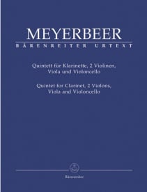 Meyerbeer: Clarinet Quintet published by Barenreiter
