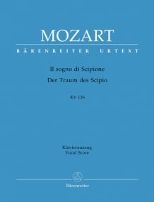 Mozart: Il sogno di Scipione Azione teatrale (K126) published by Barenreiter Urtext - Vocal Score