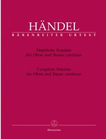 Handel: Complete Sonatas for Oboe and Basso Continuo published by Barenreiter