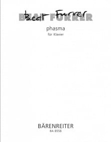 Furrer: phasma (2002) for Piano published by Barenreiter