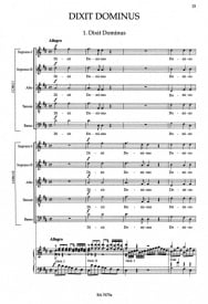 Pergolesi: Vespers (Vespro della Beata Vergine) (Reconstructed by Malcolm Bruno) published by Barenreiter - Vocal Score