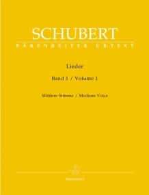 Schubert: Lieder Volume 1 for Medium Voice published by Barenreiter