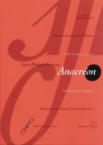 Rameau: Anacreon published by Barenreiter Urtext - Vocal Score