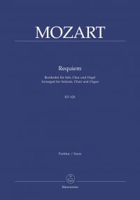 Mozart: Requiem (K626)(Eybler & Suessmayr completion) (Series: Choir & Organ) published by Barenreiter - Vocal Score