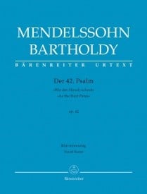 Mendelssohn: Psalm 42, Op42 (As the hart pants) published by Barenreiter Urtext - Vocal Score