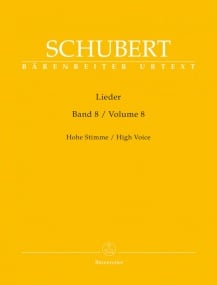 Schubert: Lieder Volume 8 for High Voice published by Barenreiter
