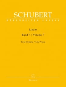 Schubert: Lieder Volume 7 for Low Voice published by Barenreiter