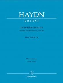 Haydn: La fedelta premiata (HobXXVIII:10) published by Barenreiter Urtext - Vocal Score Hardback
