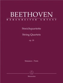 Beethoven: String Quartets Opus 18 Nos. 1 - 6 published by Barenreiter