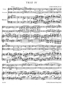 Spohr: Piano Trio in Bb major Opus 133 published by Barenreiter