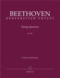 Beethoven: String Quartets Opus 18 Nos. 1 - 6 (Critical Commentary) published by Barenreiter