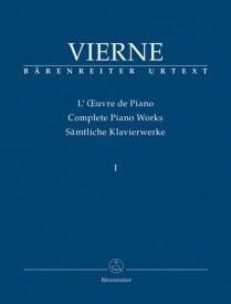 Vierne: Piano Works Volume 1: The Early Works (1893-1900) published by Barenreiter