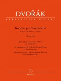 Dvorak: Concerto In B Minor Opus 104 for Cello published by Barenreiter