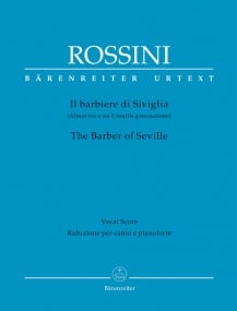 Rossini: Il barbiere di Siviglia published by Barenreiter Urtext - Vocal Score