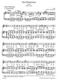 Schubert: Winterreise Op89 D911 for Medium Voice published by Barenreiter